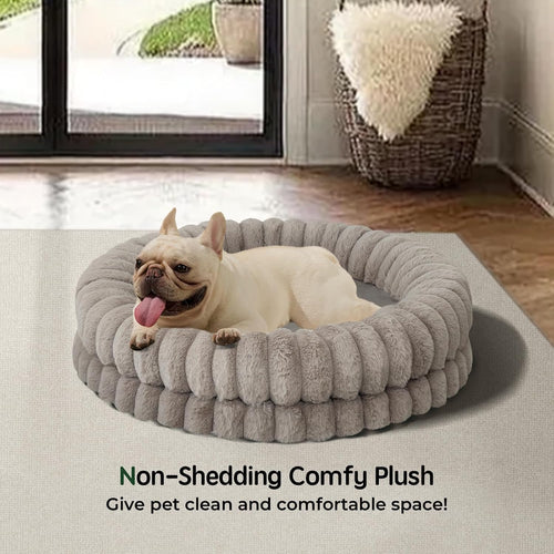 Calming Donut Dog Bed I Washable Plush