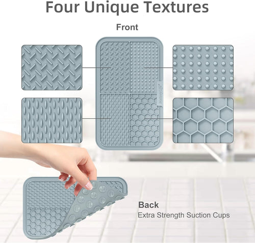 2-Pack Dog Lick Mat with Suction Cups I Slow Feeder & Calming Mat