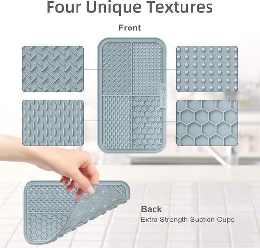 2-Pack Dog Lick Mat with Suction Cups I Slow Feeder & Calming Mat