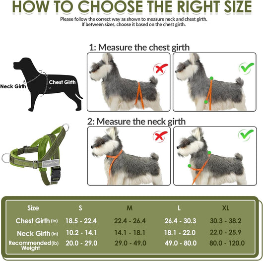 Reflective Tactical No-Pull Dog Harness and Leash