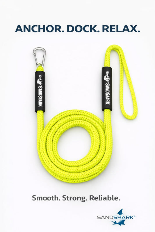 Shock-Absorbing Boat Bungee Dock Line With Clip