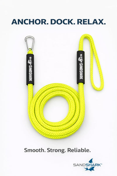 Shock-Absorbing Boat Bungee Dock Line With Clip