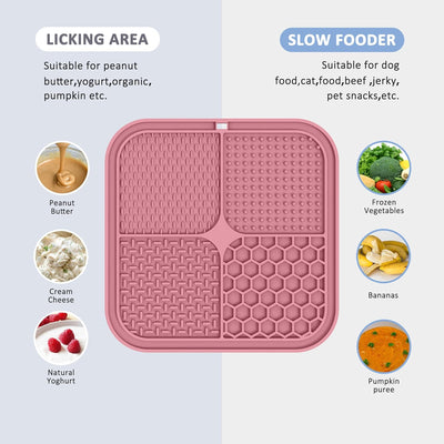 Dog Lick Mat 2-Pack with Suction Cups