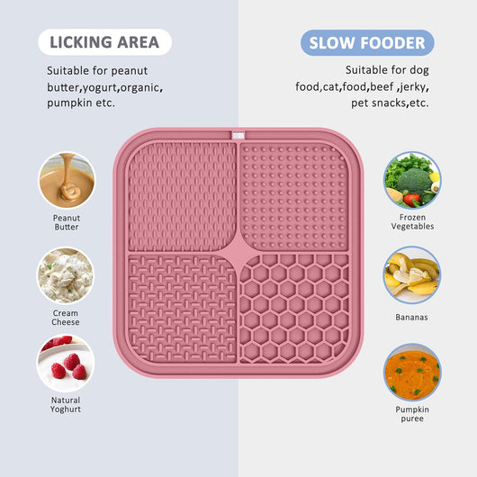 Dog Lick Mat 2-Pack with Suction Cups
