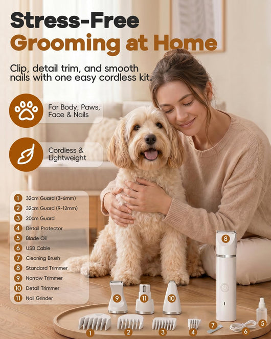 Quiet Dog Grooming Clipper Kit