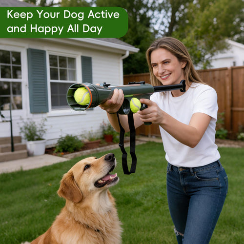 Dog Ball Launcher With Tennis Balls