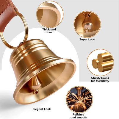 Elegant Leather Dog Potty Training Bells Set
