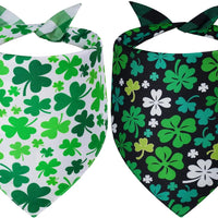 St Patrick’s Day Shamrock Dog Bandana Two-Pack