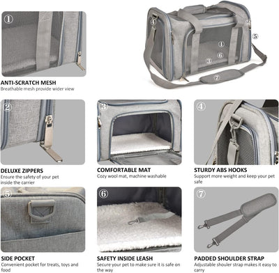 Airline Approved Soft Pet Travel Carrier Bag