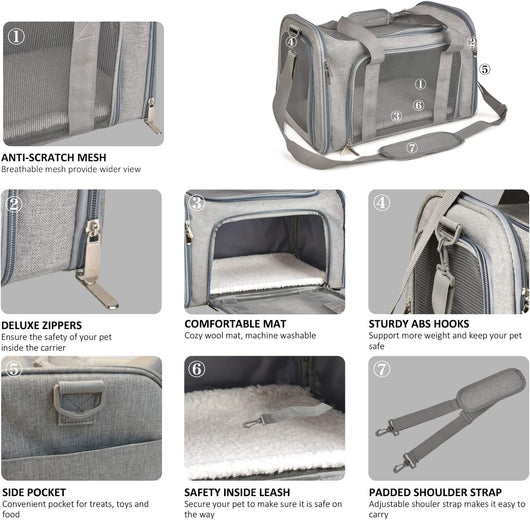 Airline Approved Soft Pet Travel Carrier Bag