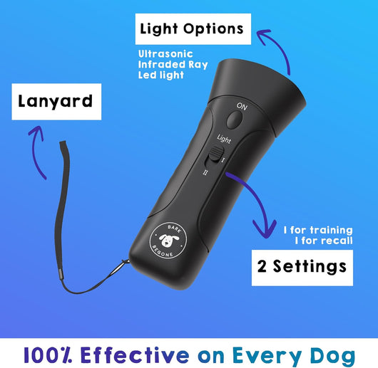 Ultrasonic Dog Bark Deterrent & Behavior Trainer I Classic