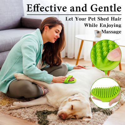 2-Pack Dog Bath Brush Massage Grooming Set