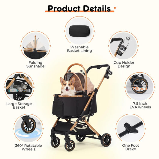 Small Dog Stroller For Safe Comfortable Outdoor Travel