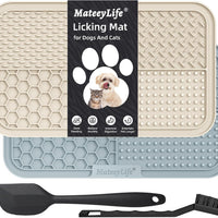 2-Pack Dog Lick Mat with Suction Cups I Slow Feeder & Calming Mat