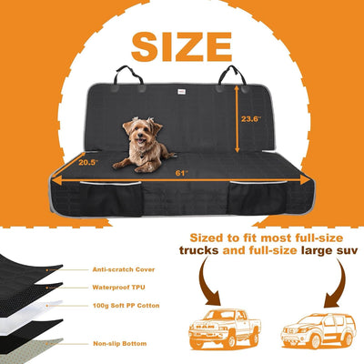 Dog Car Seat Cover Waterproof Truck Protector