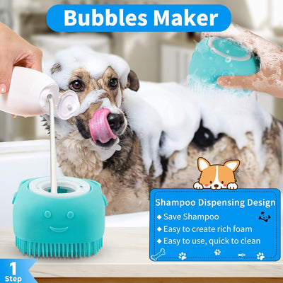 Dog Bath Brush Set For Easy Grooming