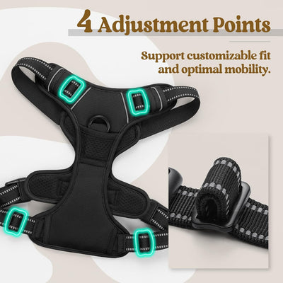 Reflective No-Pull Dog Harness With Control Handle