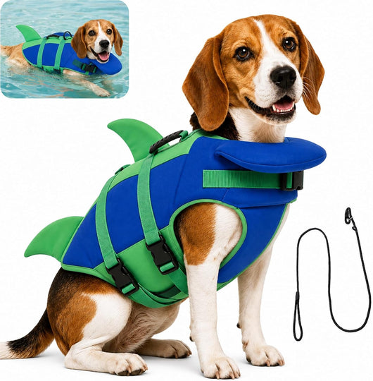 Reflective Dog Life Jacket With Chin Float