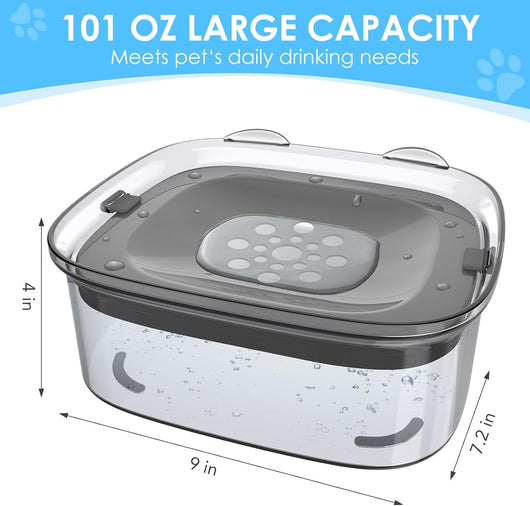 3L No-Spill Dog Water Bowl