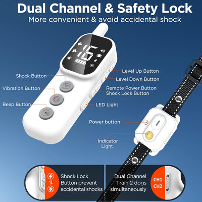Dog Training Collar with Remote I 3300FT Waterproof