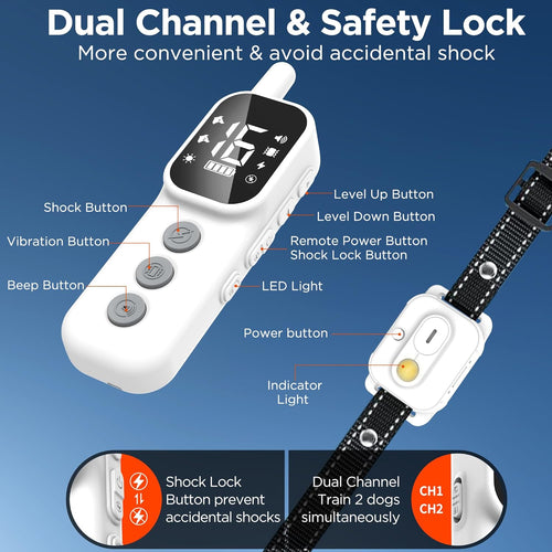 Dog Training Collar with Remote I 3300FT Waterproof