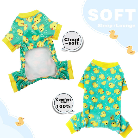 Dog Apparel Pajamas Onesie | Cute Duck Sleepwear