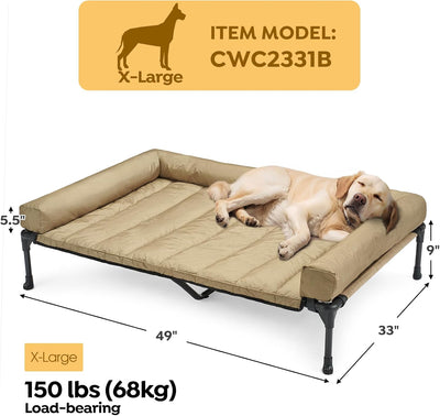 Veehoo Cooling Dog Mat With Bolster Cushion