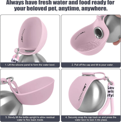 Stainless Steel Dog Water Bottle – 10 oz