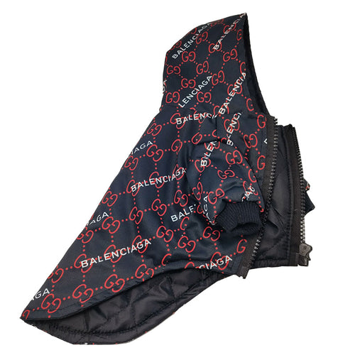 Balenciaga Black Fancy Hoody Fresh Jacket