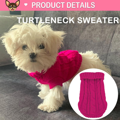 2-Pack Cable Knit Sweaters for Small Dogs