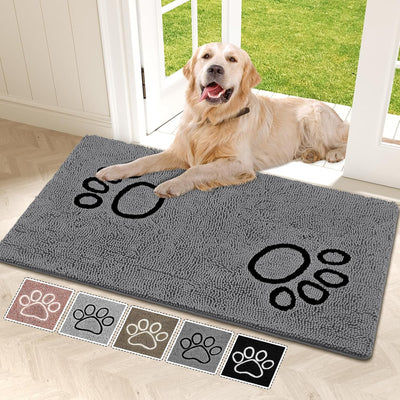 48"x30" Absorbent Dog Door Mat I Washable Chenille