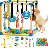 Interactive Puppy Play Gym With Snuffle Mat Toys