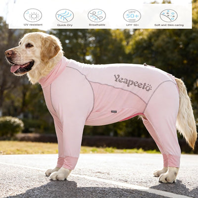 Big Dog Breathable Dog Jumpsuit I Pink