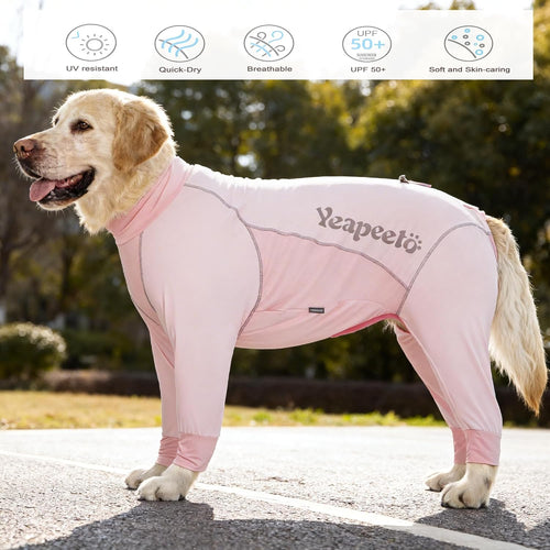 Big Dog Breathable Dog Jumpsuit I Pink