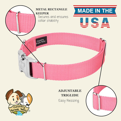Premium Nylon Dog Collar with Metal Buckle