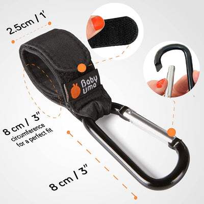 Universal Stroller Hooks For Bags With Carabiners