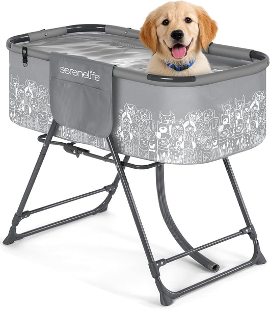 Foldable Adjustable Dog Bath Tub Grooming Station