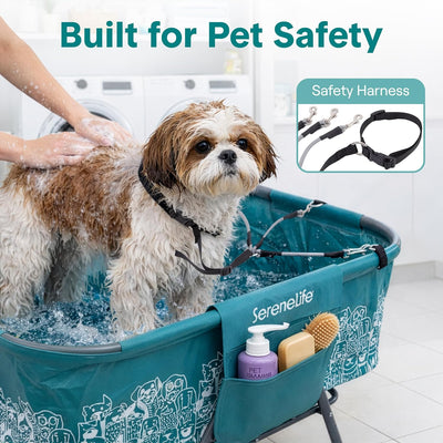 Foldable Adjustable Dog Bath Tub Grooming Station