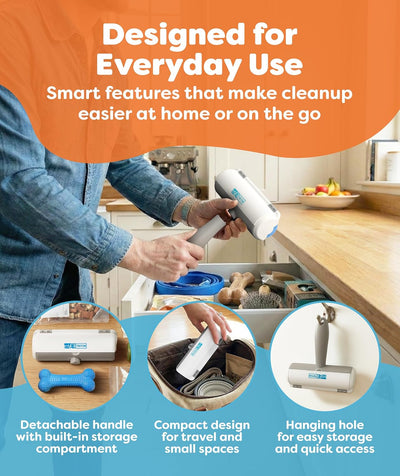 Portable Reusable Pet Hair Removal Roller Tool