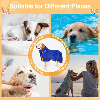 Quick Dry Dog Bathrobe Towel