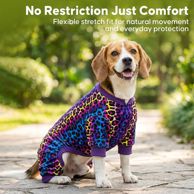 Rainbow Leopard Velvet Dog Pajamas