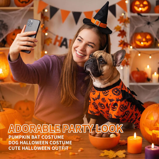 Pumpkin Bat Halloween Dog Pajamas