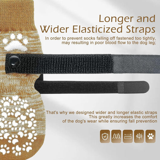 Anti-Slip Dog Boot Socks for Hardwood Floors