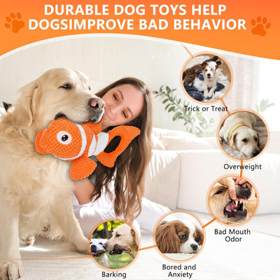 Squeaky Clownfish Tug Toy for Interactive Play