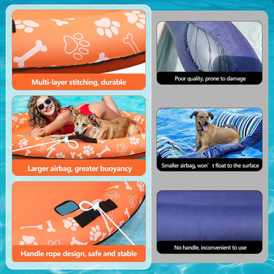 Inflatable Dog Pool Float for Summer Adventures