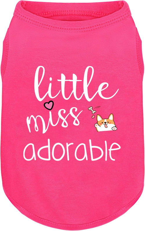 Dog Apparel Cotton Shirt I Cute Corgi Print Sleeveless Vest