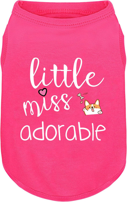 Dog Apparel Cotton Shirt I Cute Corgi Print Sleeveless Vest