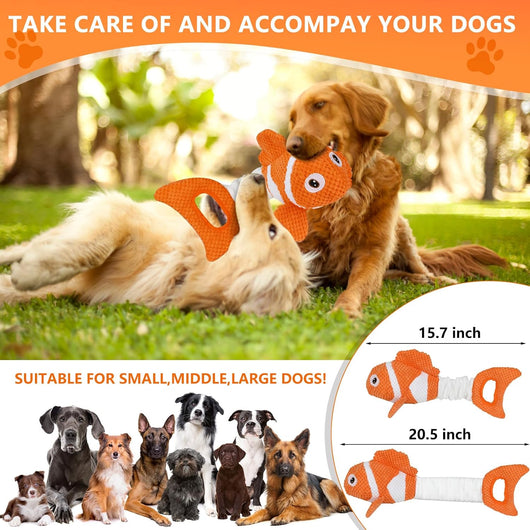 Squeaky Clownfish Tug Toy for Interactive Play