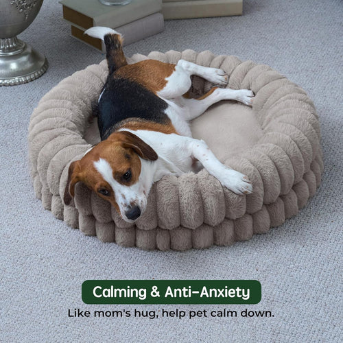 Calming Donut Dog Bed I Washable Plush
