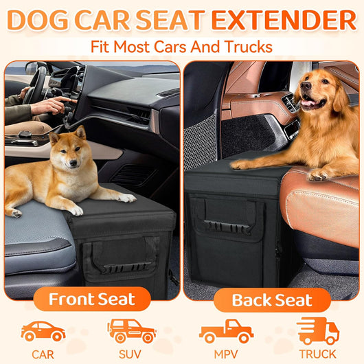Foldable Dog Car Seat Extender Storage Organizer